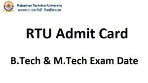 rtu online registration 2024|RTU Admit Card 2023, B.Tech & M.Tech Hall Ticket Direct Link @ rtu.ac.